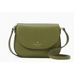 New Kate Spade Leila Mini Crossbody Pebble Leather Enchanted Green